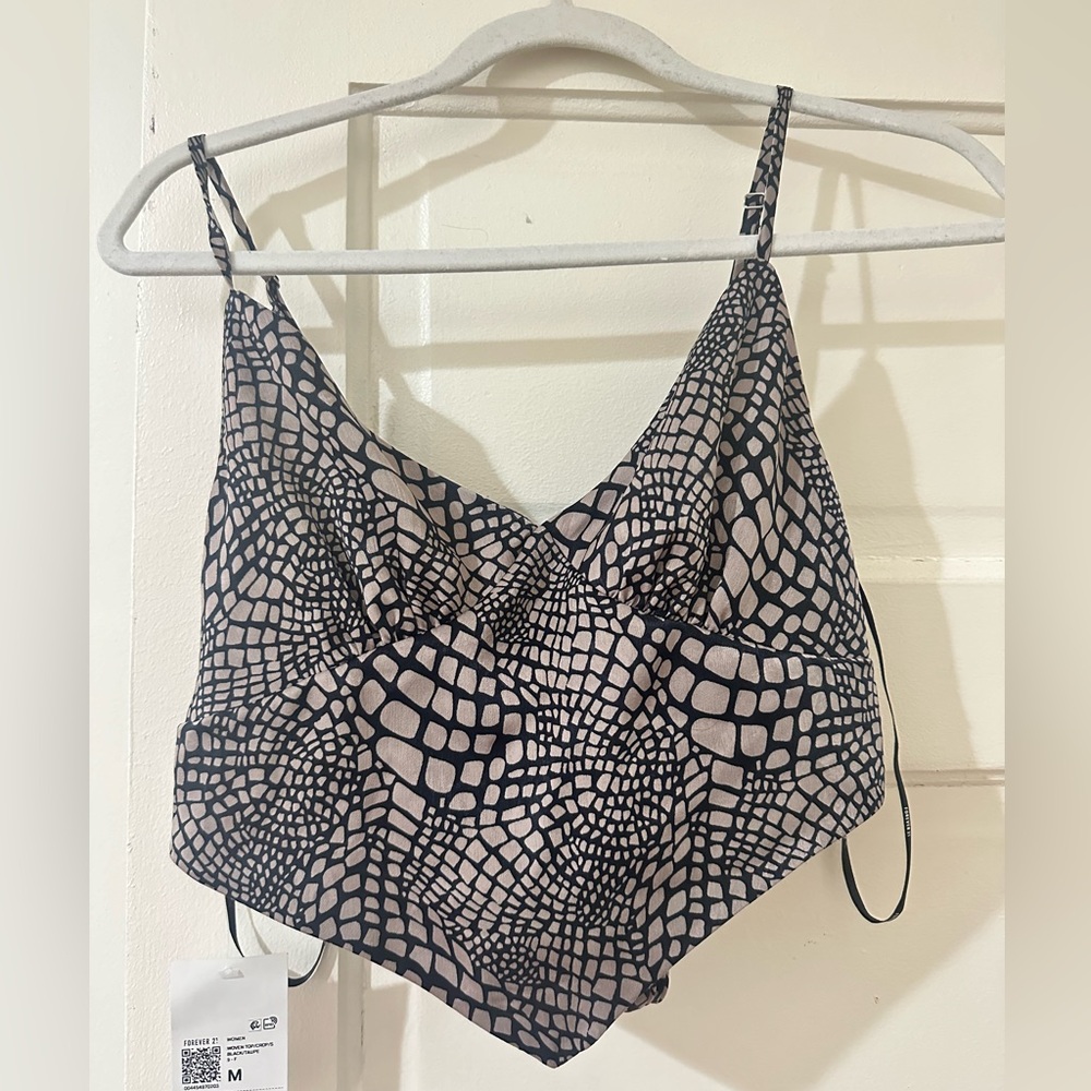 Snake Pattern Crop Top (Forever 21)